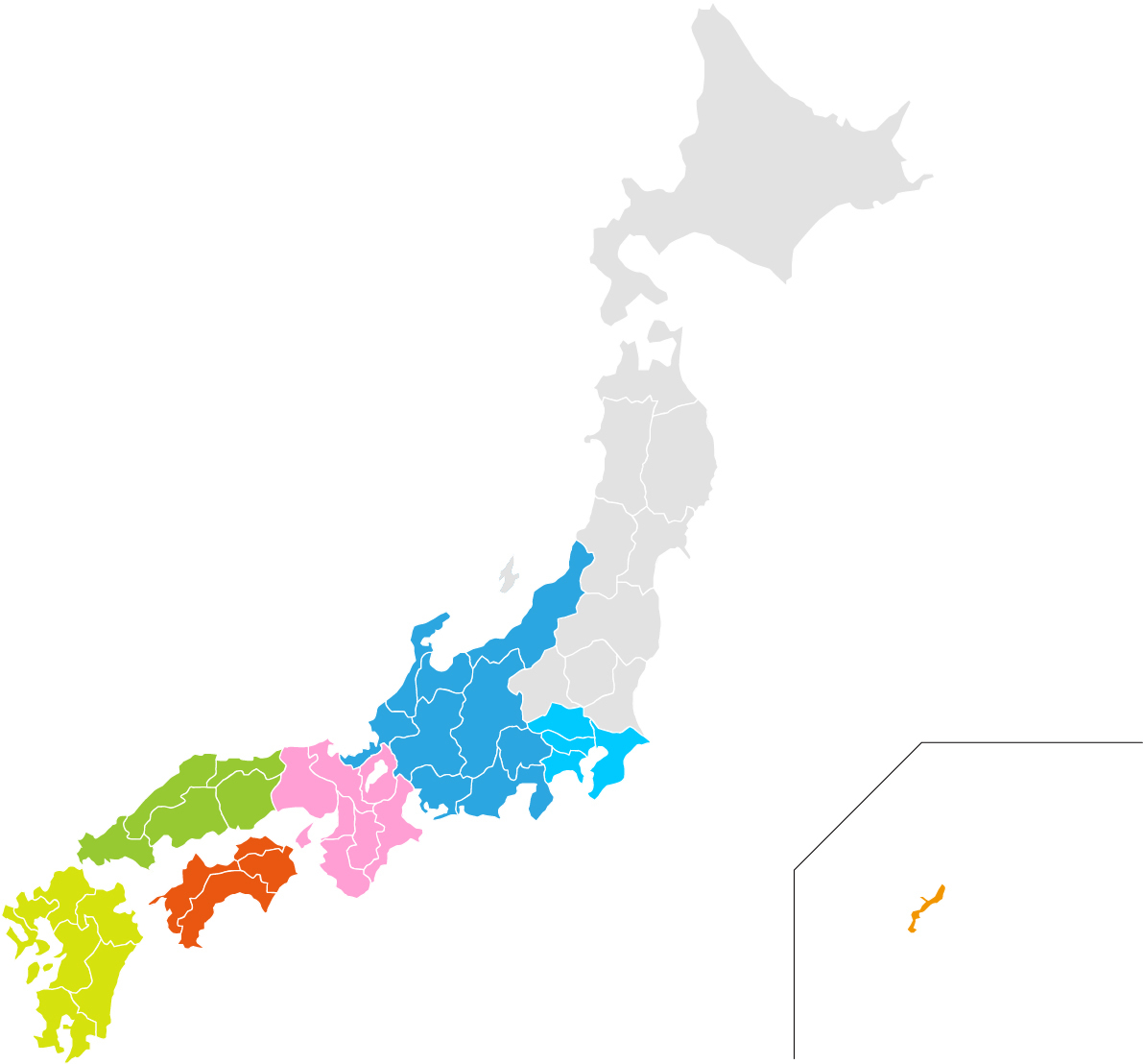 階段昇降機対応エリアマップ