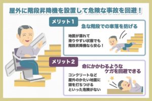 屋外に階段昇降機を設置するメリット